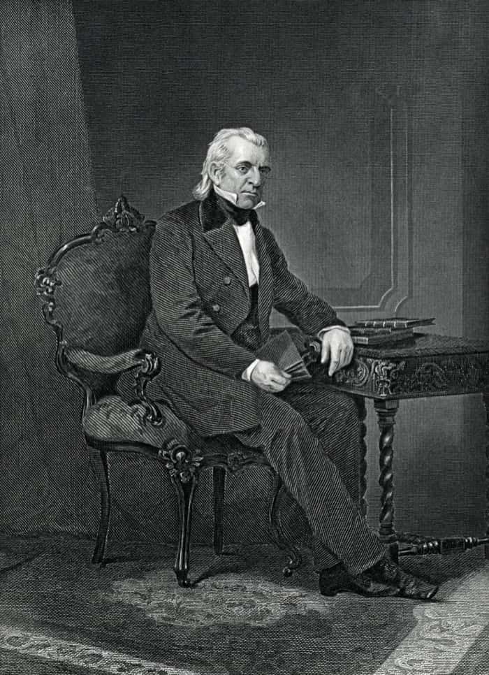 James Knox Polk becomes first serving US President to have his picture taken (by Mathew Brady).