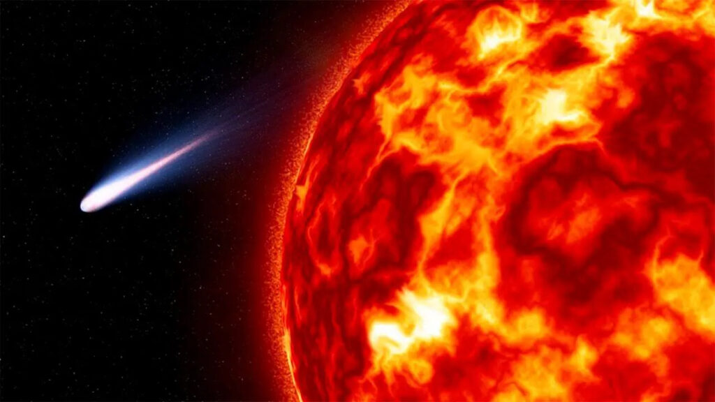 The first time a comet hit the sun