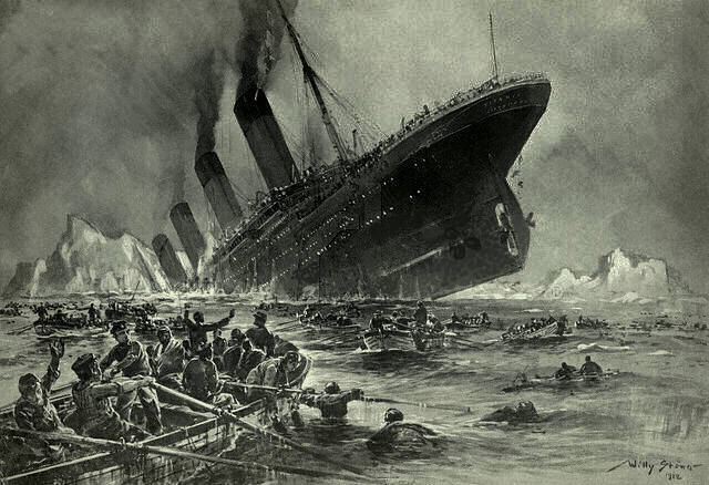 The RMS Titanic Sank in the North Atlantic