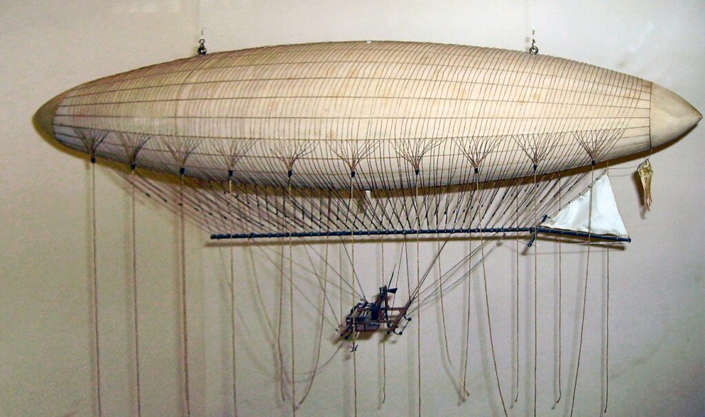 The First Powered Airship Takes Flight